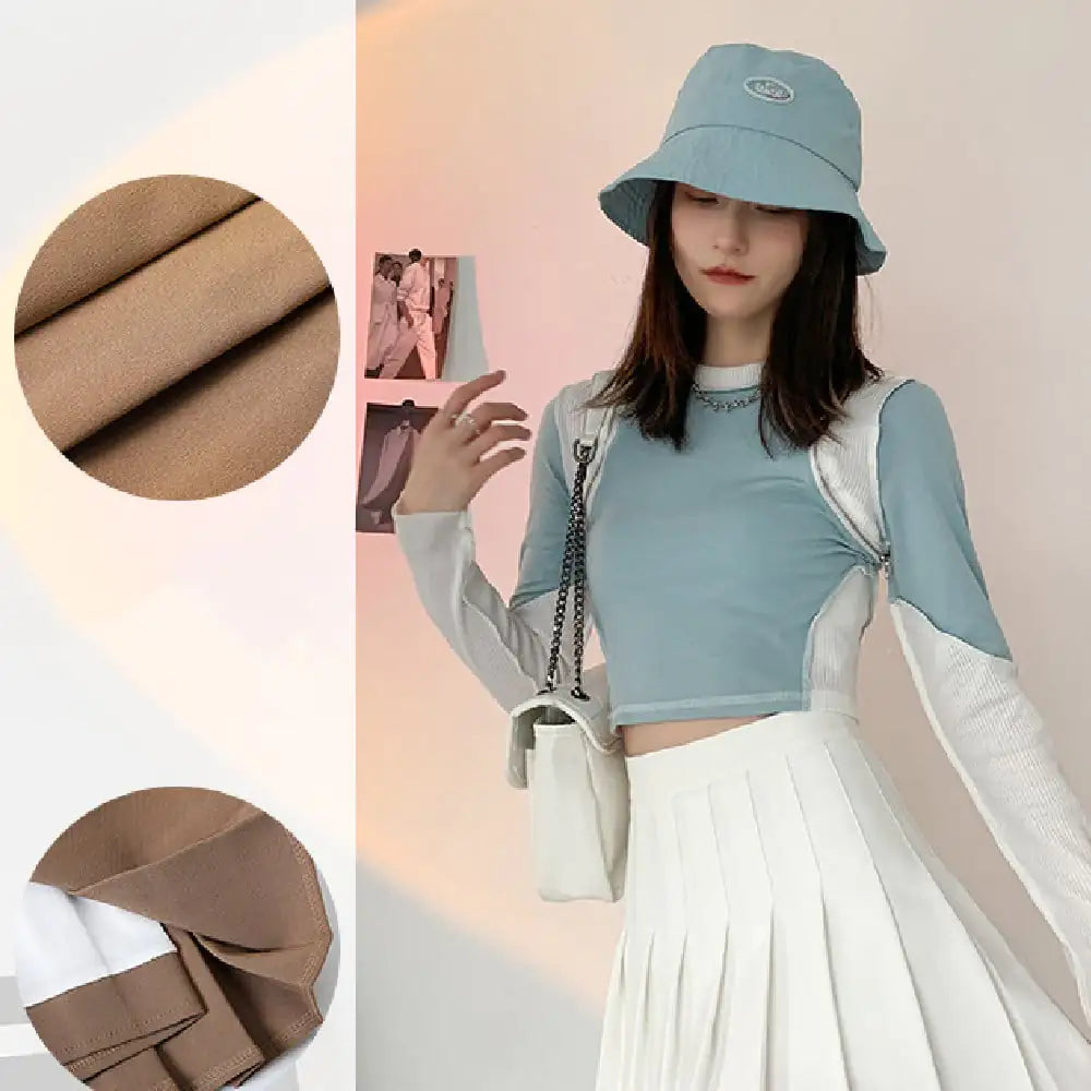 Japanese High Waist Pleated Summer Skirt for Women