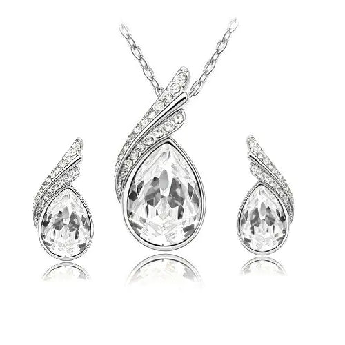 Crystal Earring and Necklace Jewelry Set