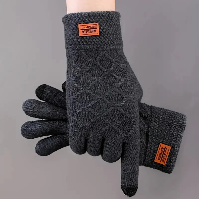 Men's Touch Screen Knitted Gloves for Cycling