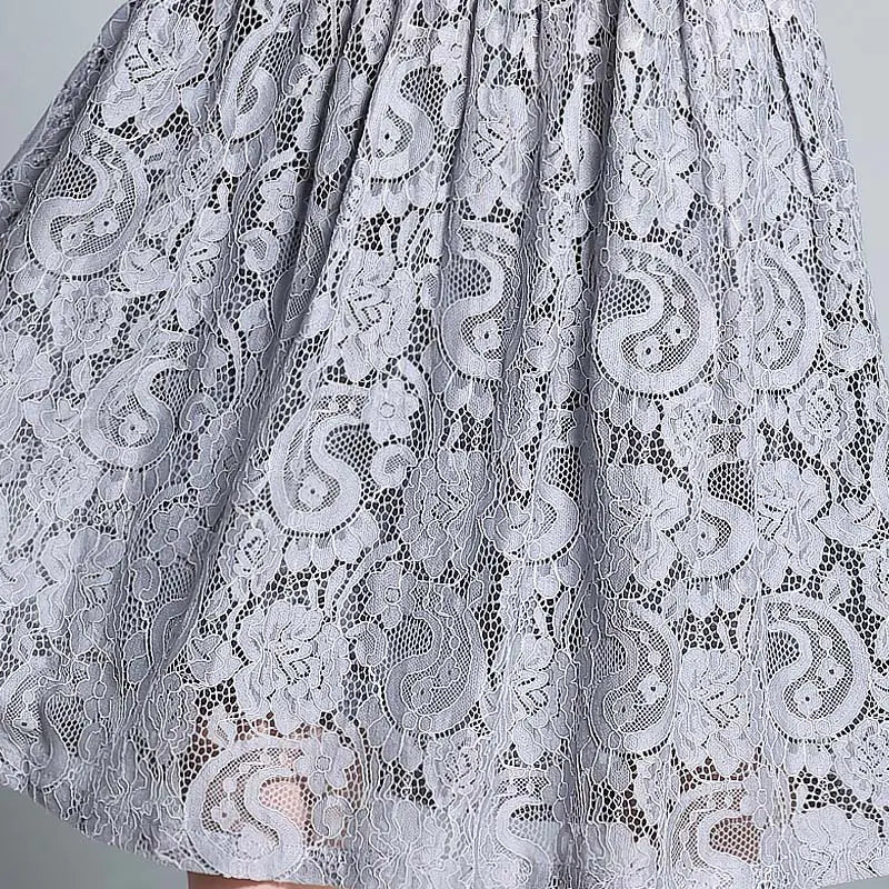 2019 Autumn Plus Size Lace Dress with Bell Sleeves