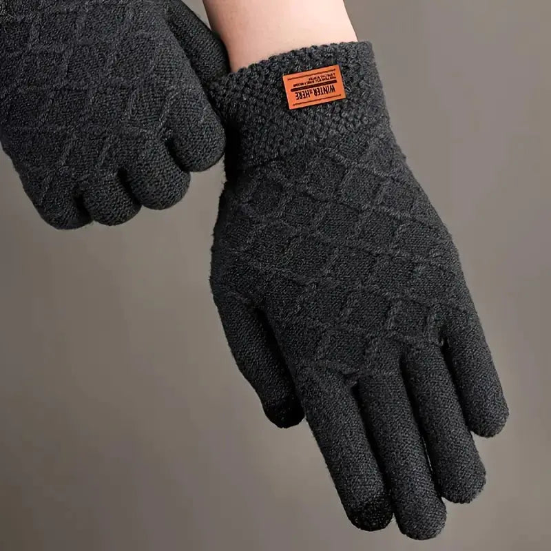 Men's Touch Screen Knitted Gloves for Cycling